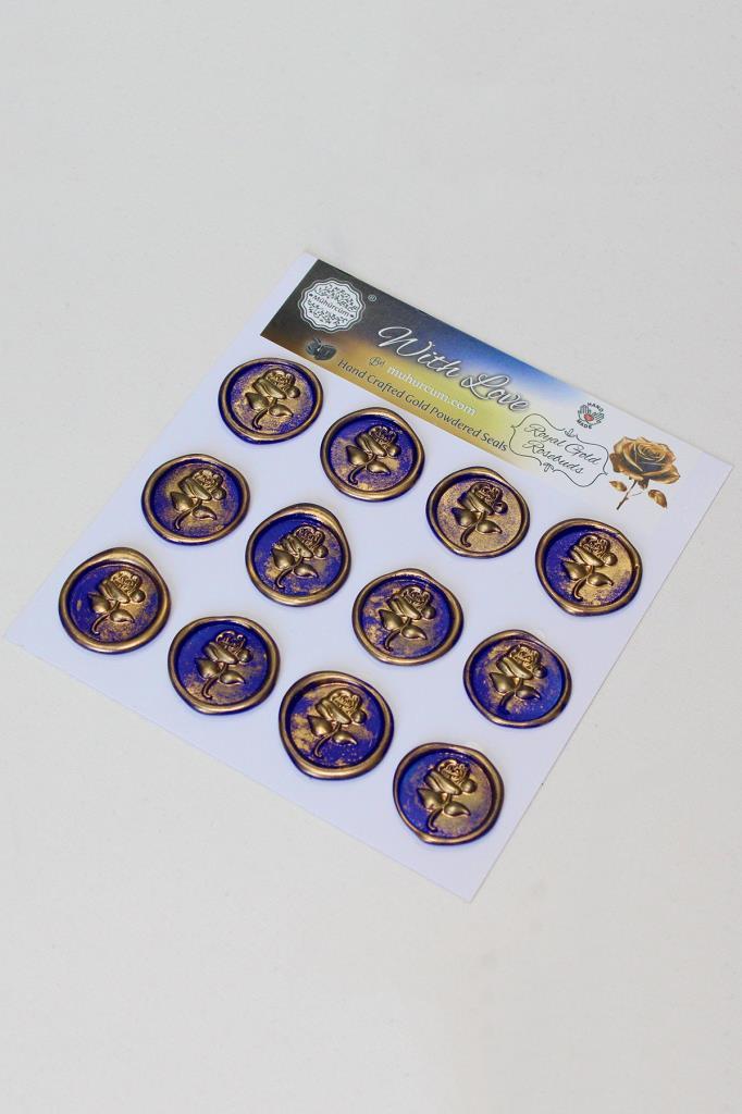 Mühürcüm 12 Adet Hazır Kendinden Yapışkanlı Gül Goncaları Sticker Mühür KYSM117