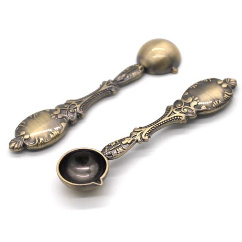 Döküm Metal Mum Mühürü Eritme Kaşığı Eskitme Retro Prinç