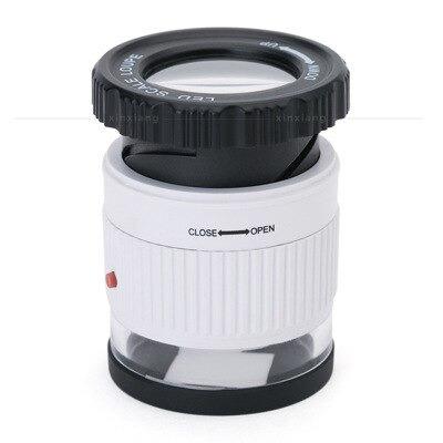 30X Büyüteç ABS Kasa Çift Katmanlı Lens 3 Led 3 UV Işık