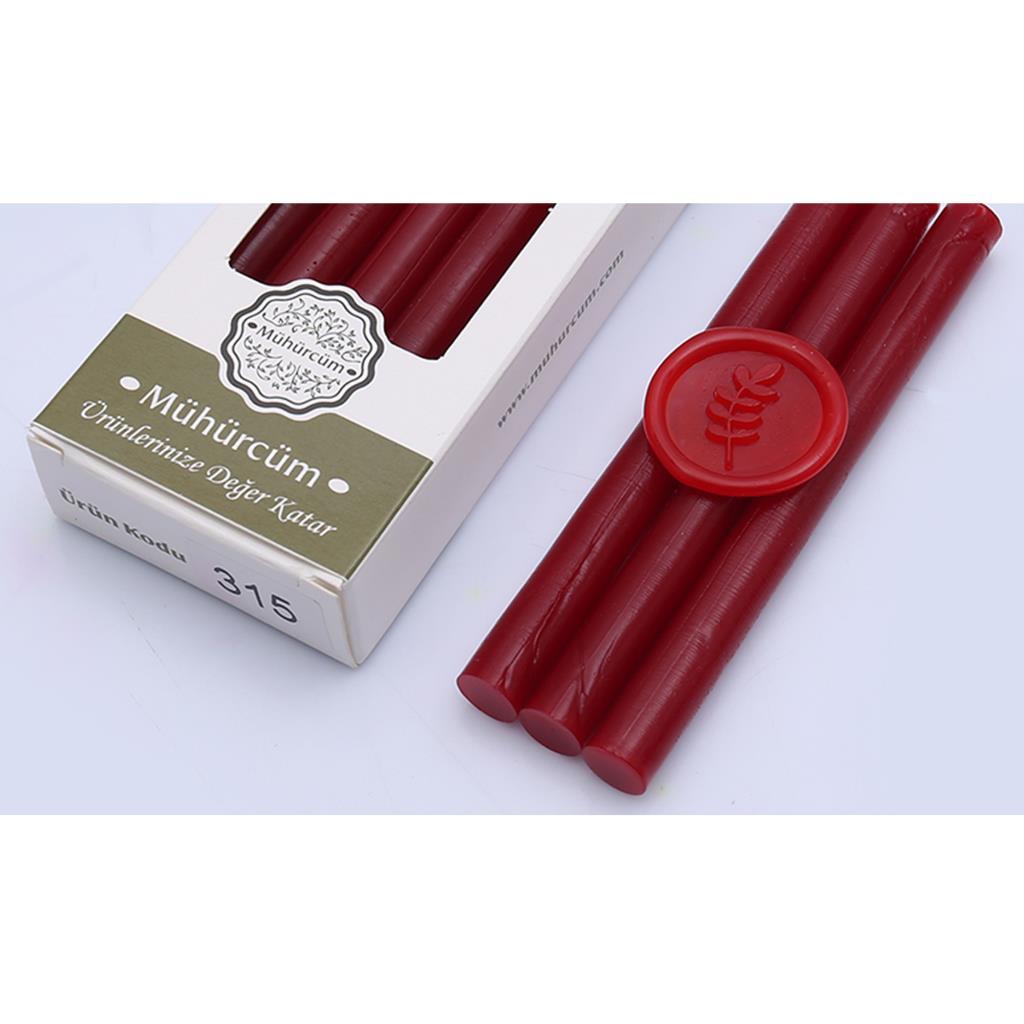 Mühür Mumu Çubuk 11mmx120mm 10 lu Paket Model: 315 KIZILCIK KIRMIZI
