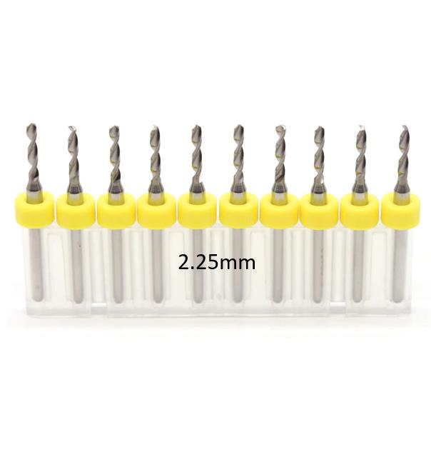 Mikro Karbür PCB Matkap Ucu Metal CNC Sondaj 10lu Set 2.25mm 