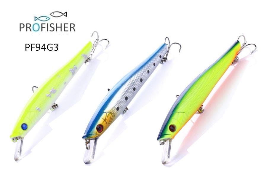 PROFISHER 3 Renk Set 2 Kanca Sahte Balık Yem 18 gr 14,5 cm N-Tail