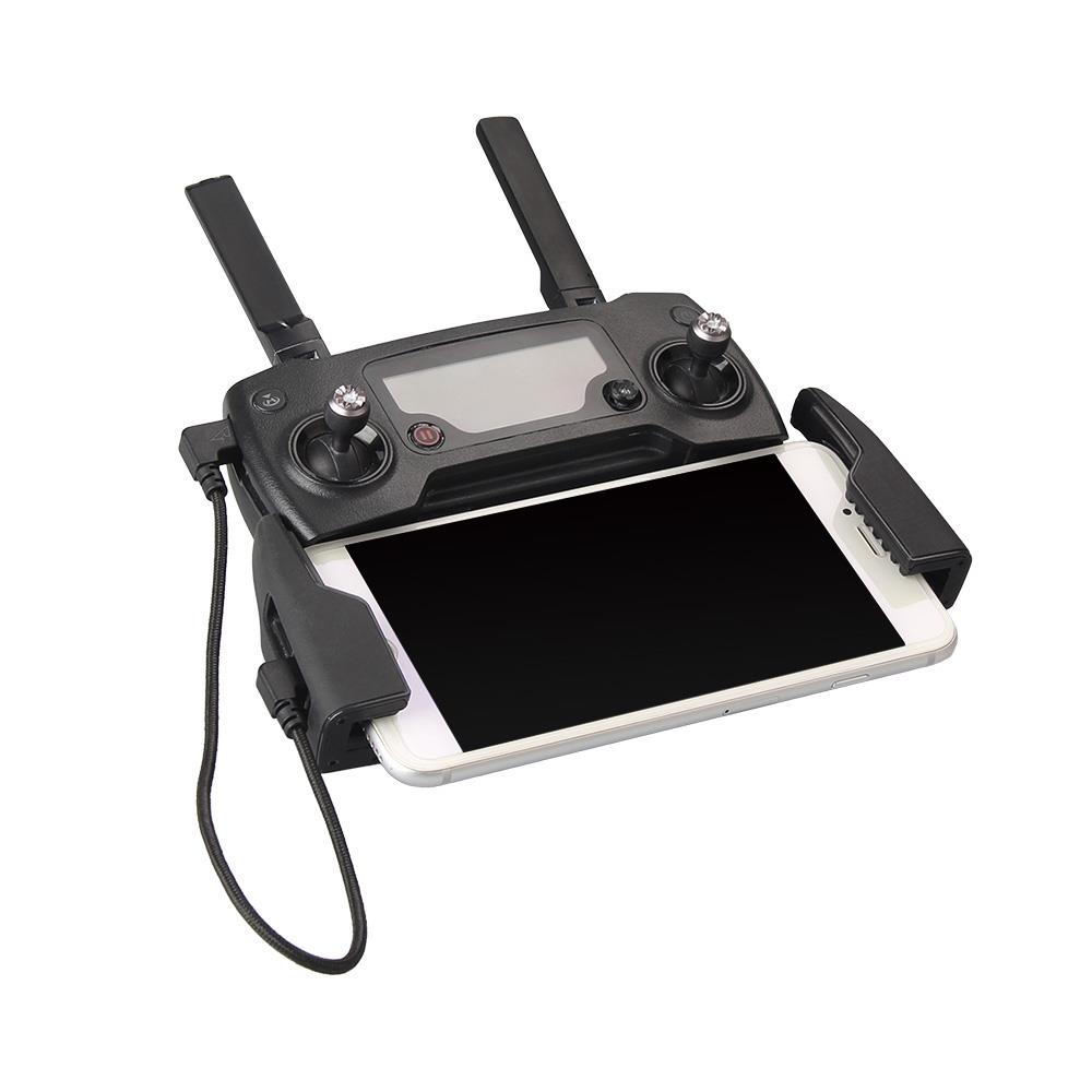 DJI Mavic 2 Pro için Mikro USB Kumanda Veri Aktarım Kablosu 29cm Örgülü Siyah