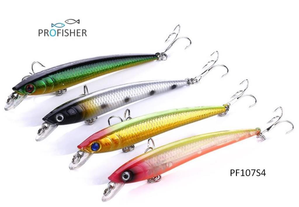 PROFISHER 4 Renk Set 2 Kanca Sahte Balık Yem 8,5 gr 9 cm Hunt