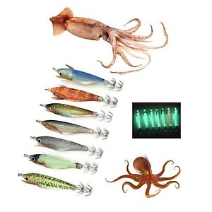 PROFISHER Kalamar Sahtesi 10cm 9,6gr Elbiseli Fosforlu Sert Yem