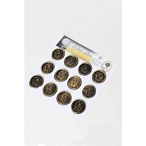  M�h�rc�m Black Gold Rosebuds 12 Adet 3D Haz�r Kendinden Yap��kanl� Sticker M�h�r RM2110