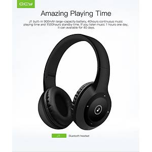 QCY J1 Bluetooth 4.1 Kablosuz Mikrofonlu Kulakl�k HIFI 3D Stereo Ses TF Destek 