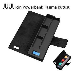 JUUL Vape Pod Kalem i�in Led Ekranl� Mobil �arj Kutusu ve Kartu� Depolama �antas�