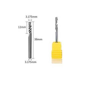 Grav�r Tek Kenarl� Freze Spiral Akrilik Kesme 3.175x12mm