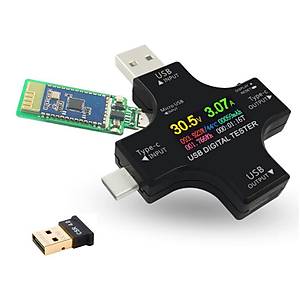 BT 3.0 Tip-C PD Test Renkli Dijital Volt-Ampermetre Ak�m �l�er 