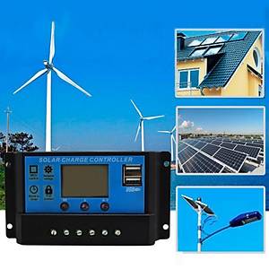 PWM 30A Solar �arj Reg�lat�r� 12V 24V LCD Ekran �ift USB
