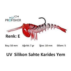 PROFISHER TPR Fosforlu Silikon Sahte Yem 5 cm 7 gr 5 Eklem