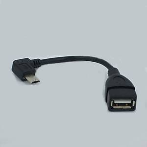 Sa� Dirsek 90� Mikro USB OTG Kablo 13cm USB Tip-A Di�i Mikro USB Konnekt�r