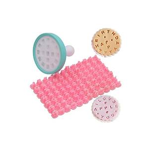 Kurabiye Bisk�vi Hamur Dairesel 3D Bask� Harf Rakam Damga Seti