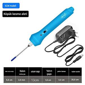 Strafor K�p�k Kesme Kalemi 5 cm Adapt�rl� ON/OFF Sivi� S�cak Tel