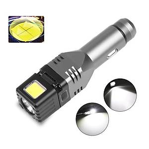 Ara� USB �arjl� Taktik El Feneri COB LED Dahili Batarya Cam �eki�