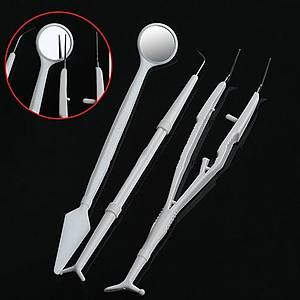 Di� Muayene Bak�m Seti 3 l� Hijyen Paslanmaz �elik Plastik Sap Ayna C�mb�z Tel