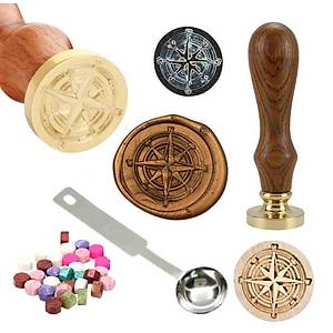 Mektup Damga M�h�r� Pusula + 30 M�h�r Mumu + Metal Ka��k