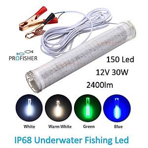 Su Alt� Gece Bal�k��l��� 150 Led 360� I��k 12V 30W IP68 W.proff 