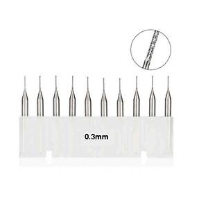 Tungsten Karb�r PCB Kesme CNC Freze Ah�ap ��leme 0.3mm 10 Adet 
