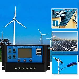 PWM 30A Solar �arj Reg�lat�r� 12V 24V LCD Ekran �ift USB