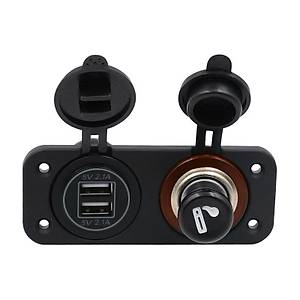 Deniz Tekne Yat Atv Karavan Araba �ift USB 2.1A �arj �akmak Fi� Soket Su Ge�irmez