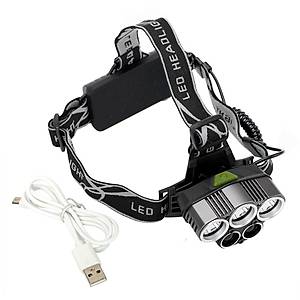 5 Beyaz Led 6 Modlu Kafa Feneri Ya�mur Ge�irmez Al�minyum Ala��m 50W