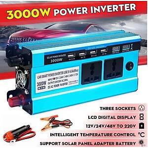 3000W �nvert�r 24V to 220V  Gerilim D�n��t�r�c� Trafo 4 USB �arj Cihaz� Ara� Ev