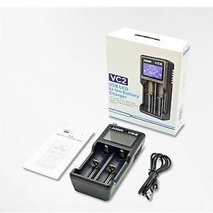 XTAR VC2 USB LCD Ekran Ak�ll� �arj ve Test Cihaz� 3.7V Li-ion 
