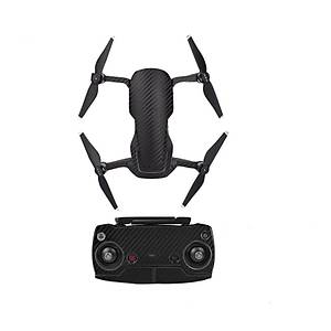 Dji Mavic Air i�in Siyah Karbon Grain Su Ge�irmez PVC Cilt ��kartma Seti