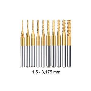 Titanyum Kapl� Tungsten �elik CNC Freze PCB Kesici 1,5 - 3,1,75mm