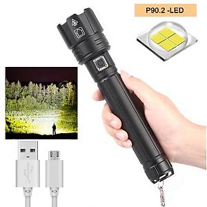 XHP90.2 Led Teleskopik Zoom El Feneri USB �arjl� Pil G�stergeli 