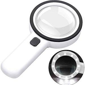 30X 95mm �ift HD Optik Cam Lens El B�y�te� 1 UV 12 LED I��kl�