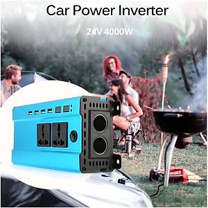 4000W �nvert�r 24V to 220V  Gerilim D�n��t�r�c� Trafo 4 USB �arj Cihaz� Ara� Ev