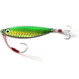 Metal Demir Plaka T�y deniz G�vde 1 Kanca ve Kuyrukta 3 ��neli Keskin Kanca 15g