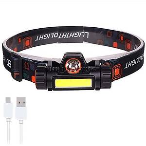 Kafa Lambas� Cob + XPE Led �arjl� Dahili Pil M�knat�sl� 2 Modlu