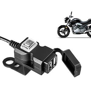 �ift USB 12V Su Ge�irmez Motosiklet Gidon �arj Adeapt�r� 5V 1A 2.1A Soket