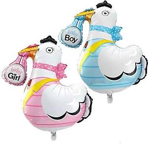 Folyo Balon Leylek 90 x 75 Parti Ho�geldin Bebek