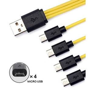 4 Mikro U� ��k��l� 4 in1 Mini USB K�sa �oklu �arj Kablosu 