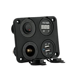 Tekne Yat Araba Kamyon ATV Motosiklet D��me Anahtar� 4 panelli taban 