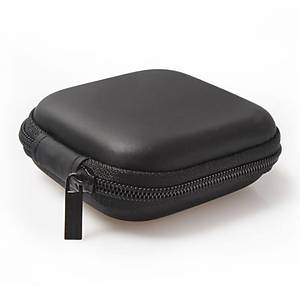 Kulakl�k �anta PU Deri Sert Fermuarl� Mini  Kulakl�k Koruyucu Kutusu 