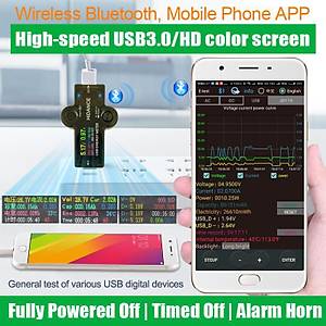 Bluetooth USB 3.0 12 in 1 DC Dijital Renkli Ekran Volt Amper Ak�m Gerilim �l�er