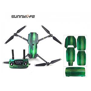 DJI Mavic Pro Platinum i�in Green Wood Su Ge�irmez PVC Cilt ��kartma Seti