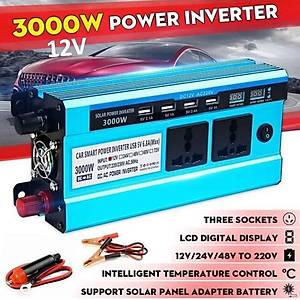 3000W �nvert�r 12V to 220V  Gerilim D�n��t�r�c� Trafo 4 USB �arj Cihaz� Ara� Ev