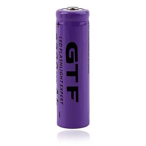 14500 Pil 3.7V 2300mAh Li-Ion �arj Edilebilir GTF Mor Batarya 
