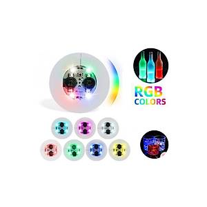 Parti Led �i�e Bardak Etiketi 6cm 6 LED?li 7 Renk + Renk D�ng�s�