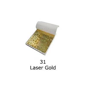 Varak Kaplama Yaprak Metalik Folyo 9x9cm 10lu 31 Laser Gold R5799F-31