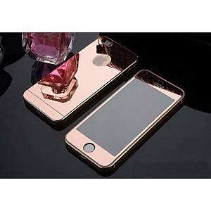 iPhone 5 5S ��in �n/Arka Mirror Aynal� Ekran Koruyucu Tamperli Cam Rosegold Renk
