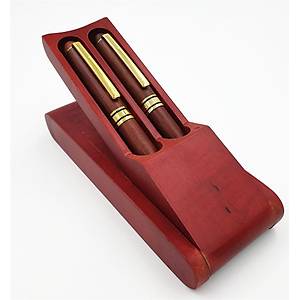 K�rm�z� A�a� T�kenmez & Dolma Kalem Kaligrafi Set Hediyelik Katlan�r Kutulu  