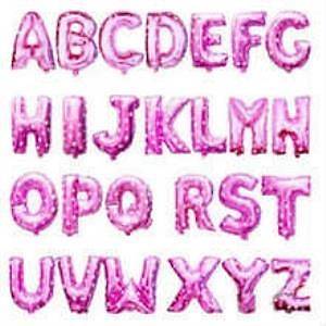 Folyo Balon Harf Pembe Renk 40cm Parti Do�umg�n�